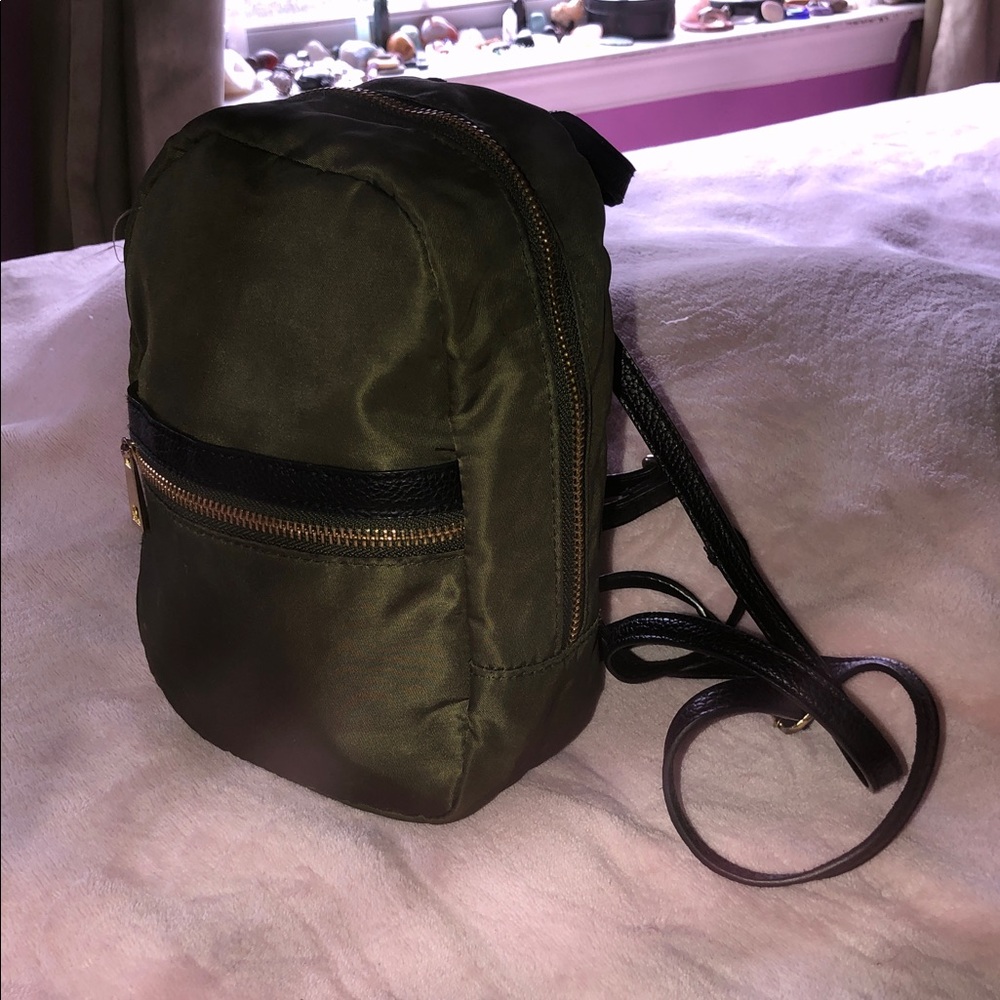 Olive Green Mini Backpack